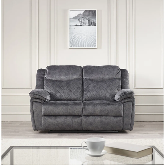 Kove 103Cm Velvet Pillow Top Arm Reclining Sofa