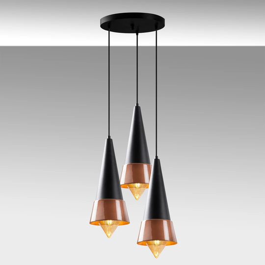 Kennebec 3 - Light Cluster Cone Pendant