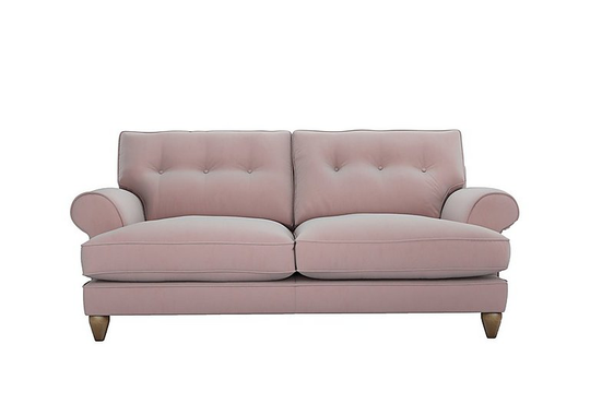 The Lounge Co. - Bronwyn 3 Seater Fabric Classic Back Sofa - Pink