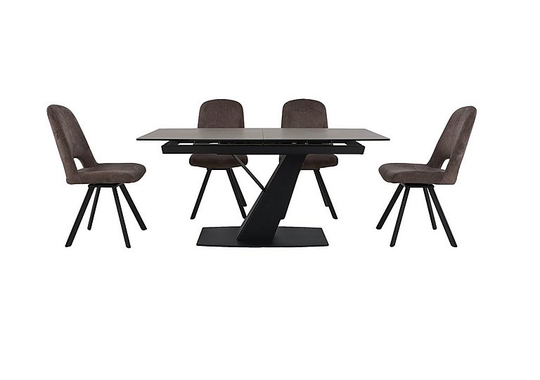 Enterprise Dining Table and 4 Swivel Side Chairs Dining Set