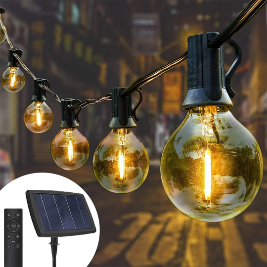 Jeromesville 1500m Solar Powered 26 Bulb Festoon Lights String Light (End to End Connectable)