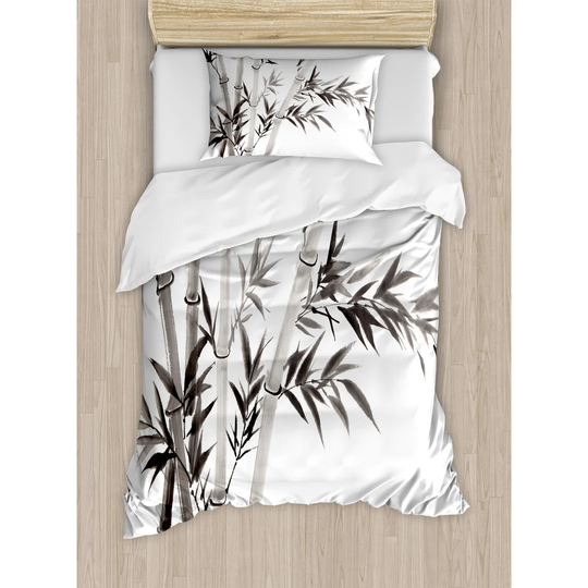 Singleton Black/White 100% Brushed Microfibre Duvet Cover Set