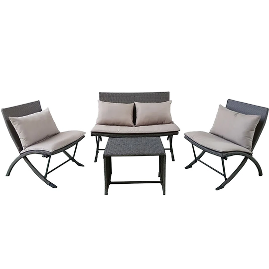 Saniveieri 4 Seater Rattan Sofa Set