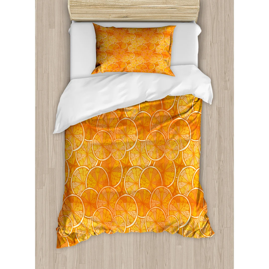 Saucedo Yellow 100% Brushed Microfibre Duvet Cover Set