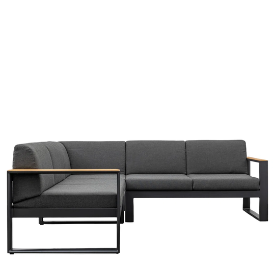 Laida 218Cm Wide Outdoor Garden Corner Sofa with Cushions