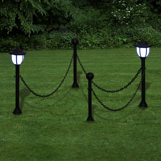 Black Low Voltage Solar Powered Integrated LED Pathway Lights