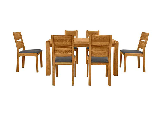 Bakerloo Small Extending Table and 6 Chairs Dining Set
