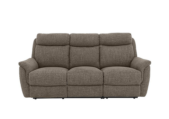 Orlando 3 Seater Fabric Power Recliner Sofa with Power Headrests - Green