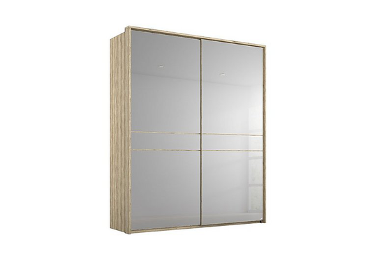 Rauch - Lando Sliding Mirror Wardrobe with LED Lights - 160-cm