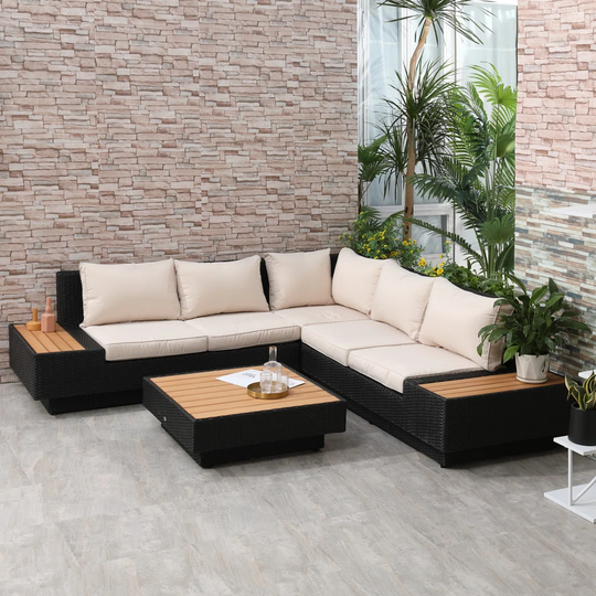 Alta 5 Seater Rattan Corner Sofa Set