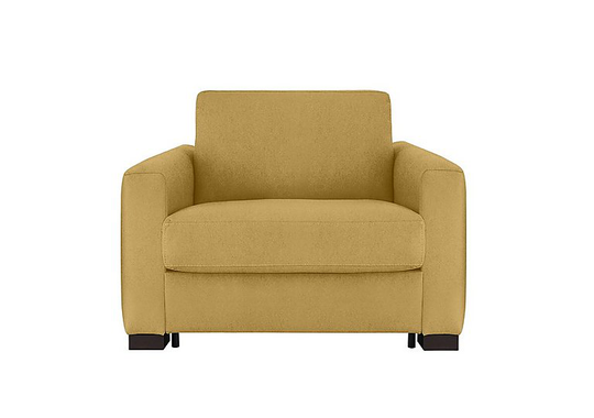 Nicoletti - Alcova Fabric Chair Sofa Bed with Box Arms - Yellow