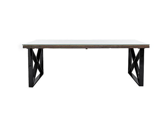 Noir Dining Table with X-shaped Legs - 180-cm