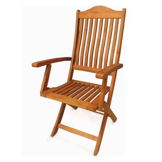 Outdoor Chair, Classic Style, Outdoor Chair In Eucalyptus Wood, 54X51.3H103 Cm, Brown Color