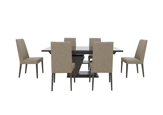 ALF - Trillo Dining Table and 6 Chairs - 210-cm - Beige