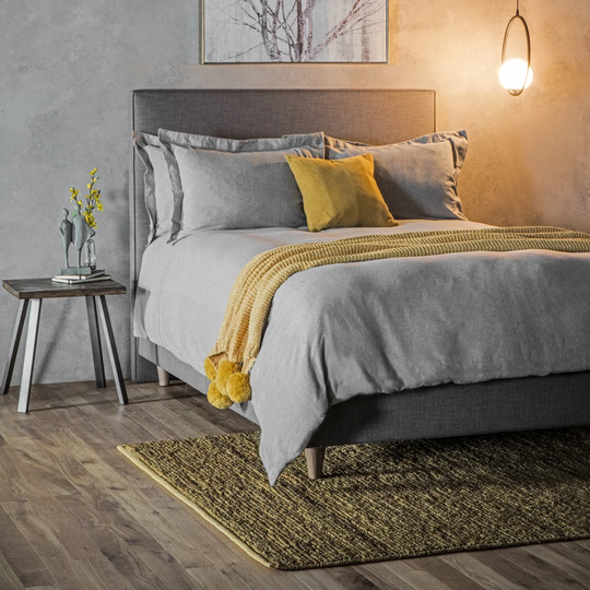 Sylvia Grey Cotton Duvet Cover Set