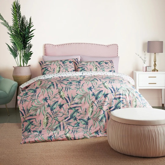 Cosmopolitan Dakota Duvet Set with Modern Botanical Print