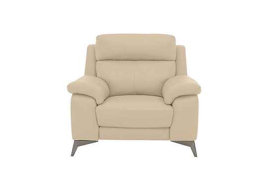 Missouri Leather Power Recliner Armchair - Beige- World of Leather