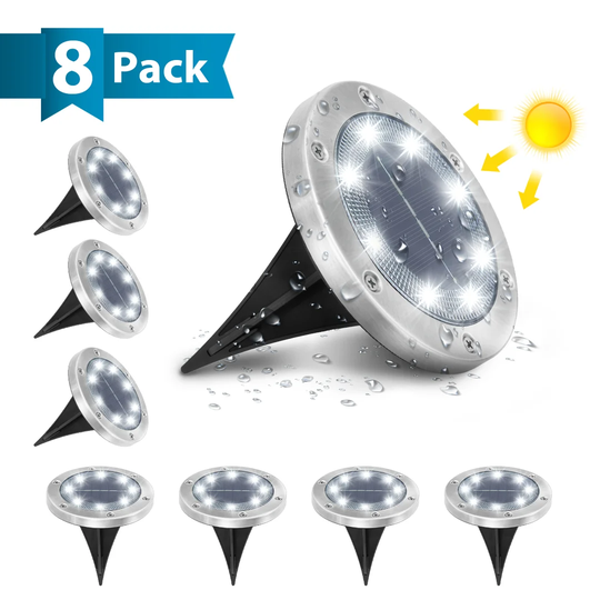 Kitzmiller Silver Low Voltage Solar Powered Integrated LED Well Light Pack