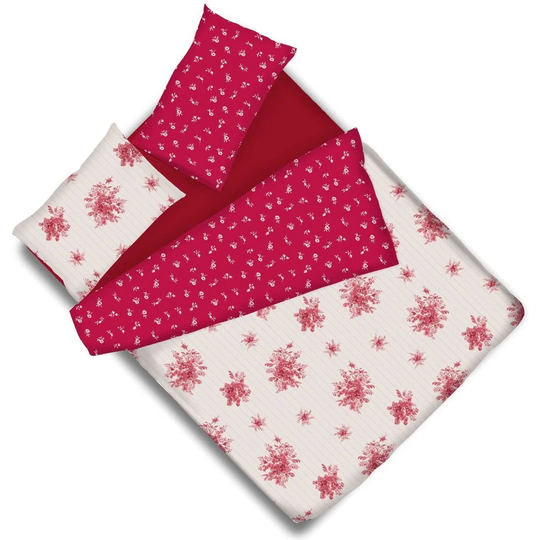 NightComfort Emily Green Cotton Rich Duvet Cover Set with Pillowcase