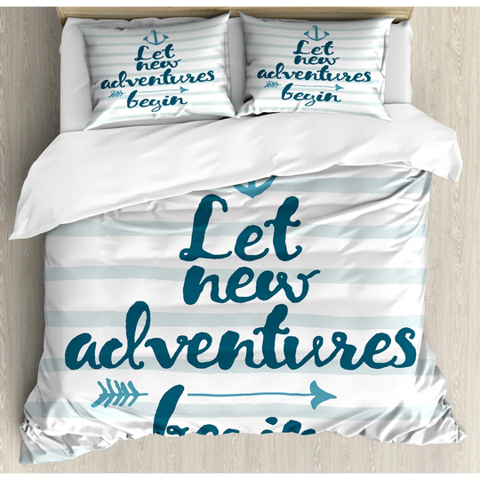 Zoe Blue/White Microfiber 350 TC Modern & Contemporary Duvet Cover Set