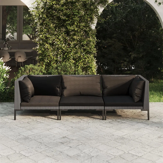 Amarjit 210Cm Wide Outdoor Garden Sofa with Cushions