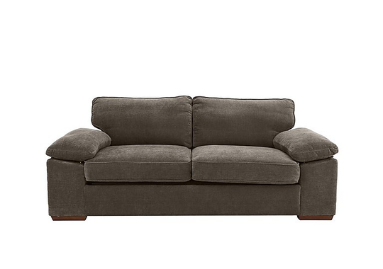 Home 3 Seater Fabric Sofa Bed - Brown