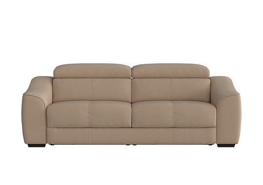 Elixir 3 Seater Leather Power Recliner Sofa - Grey- World of Leather