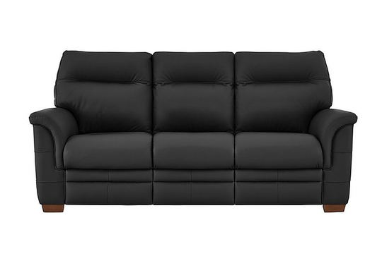 Parker Knoll - Hudson 3 Seater Leather Sofa - Black