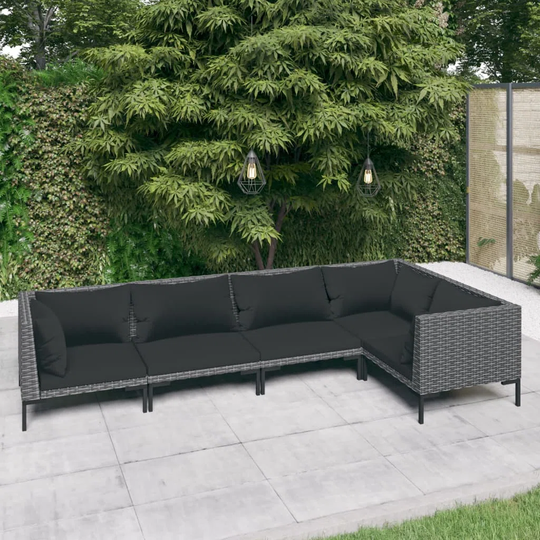 Aloura 280Cm Wide Outdoor Garden Corner Sofa with Cushions