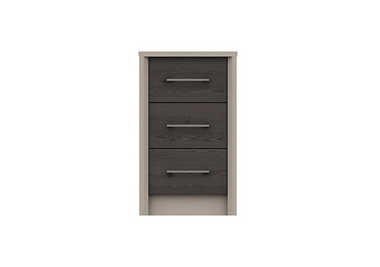 London Bedrooms - Paddington 3 Drawer Bedside Chest - Black