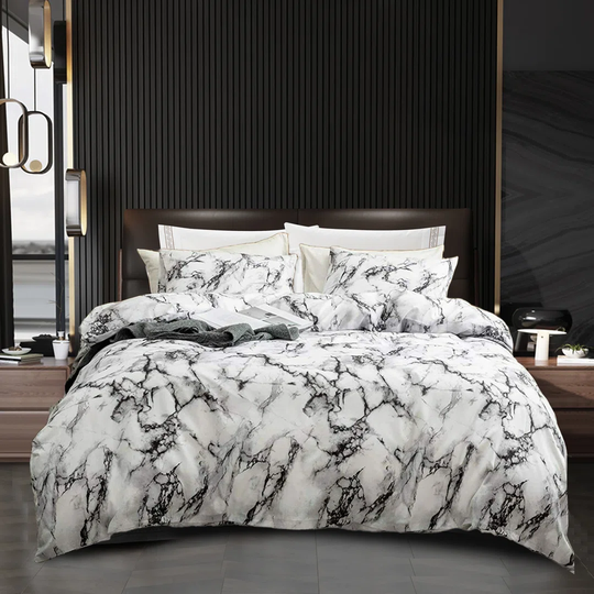 Gosney Black/ white Microfiber 3 Piece Duvet Cover Bedding Set