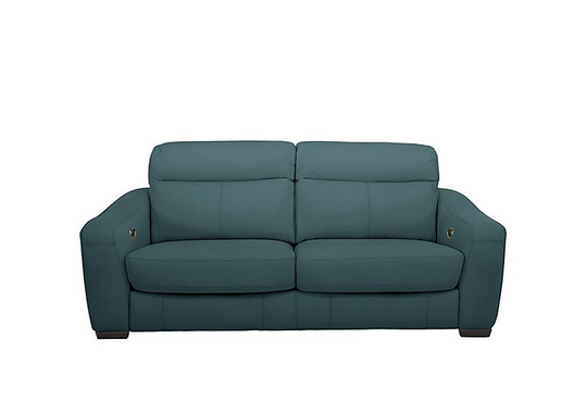 Cressida 3 Seater Leather Recliner Sofa - Green- World of Leather