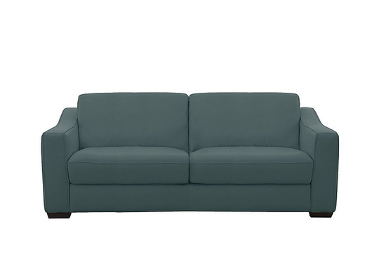 Optimus 3 Seater Leather Sofa Bed with Memory Foam Mattress - Green- World of Leather