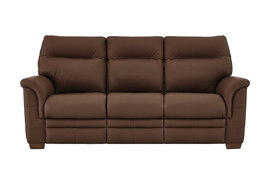 Parker Knoll - Hudson 3 Seater Leather Manual Recliner Sofa - Brown