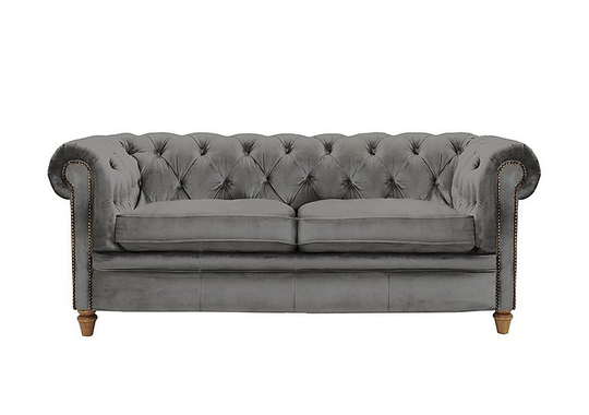 Alexander and James - New England Newport 3 Seater Fabric Sofa - Grey