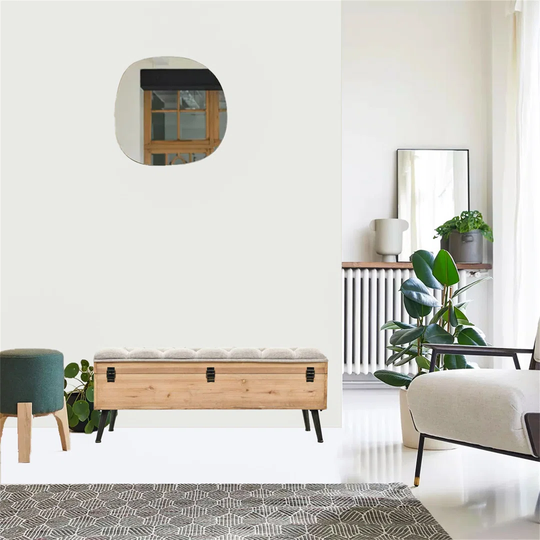 Mabery Wood Storage Bench