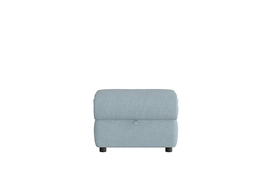 Moreno Fabric Storage Footstool - Blue