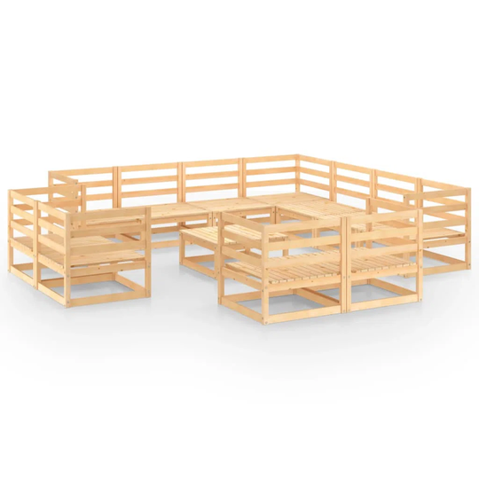 Erlantz 70" Wide Pine Symmetrical Garden Corner Sofa