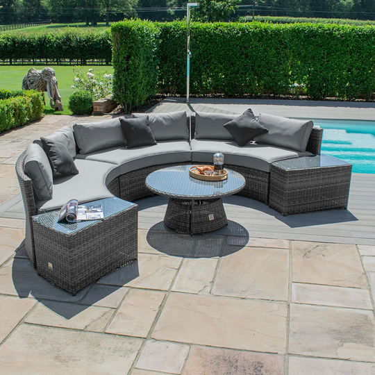 Wisner Half Moon Rattan Sofa Set