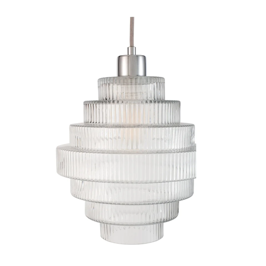 Abye 1 - Light Single Tiered Pendant with Metal Accents