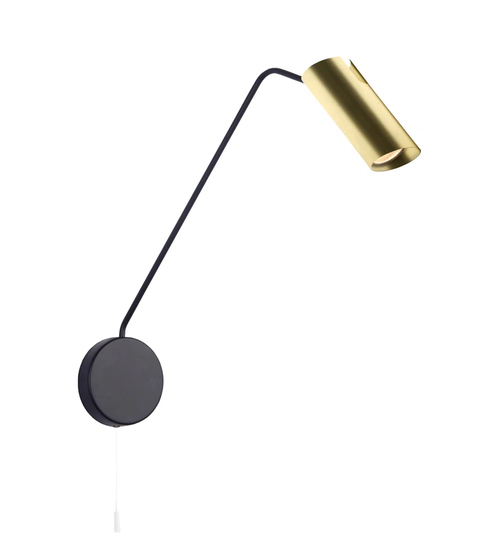 McAllen 1 - Light Black/Gold Wall Spotlight
