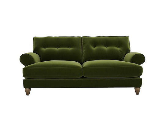 The Lounge Co. - Bronwyn 3 Seater Fabric Classic Back Sofa - Green