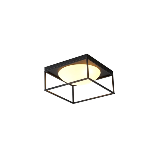 Desigual Semi Ceiling, 3 Light E27, Matt Black