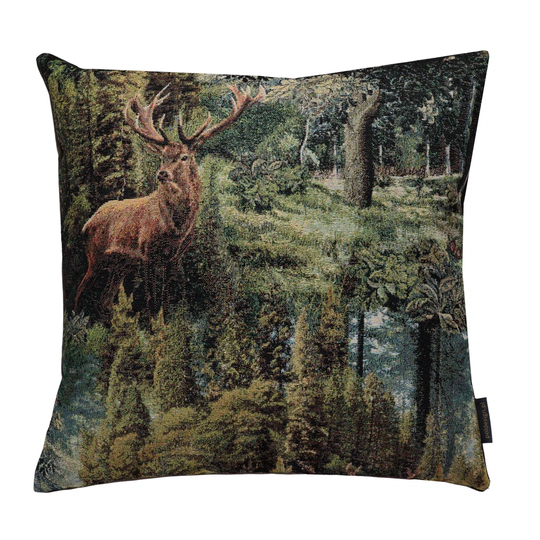 Forest Green/Brown Square Euro Cushion Cover