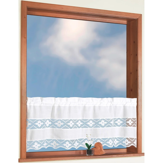 Schexnayder Country Chic Slot Top Semi Sheer Curtain