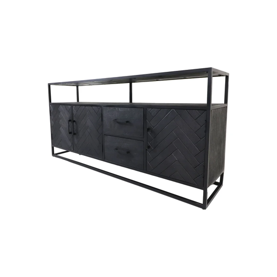 Verona 180Cm Wide 2 Drawer Mango Solid Wood Sideboard