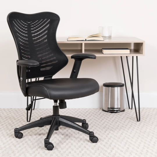 High Back LeatherSoft Seat Ergonomic Mesh Desk Chair