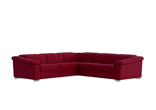 Nicoletti - Galileo Fabric Large Corner Power Recliner Sofa - Red