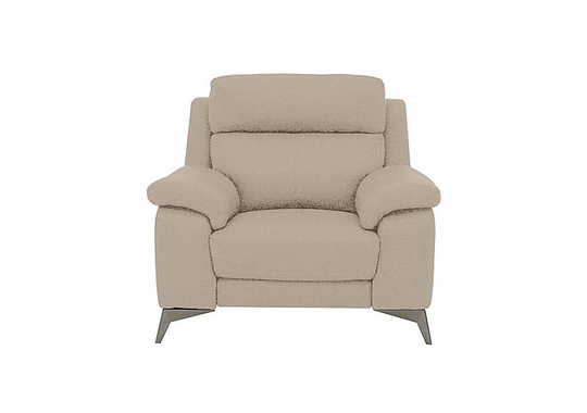 Missouri Fabric Recliner Armchair with Power Headrest - Beige