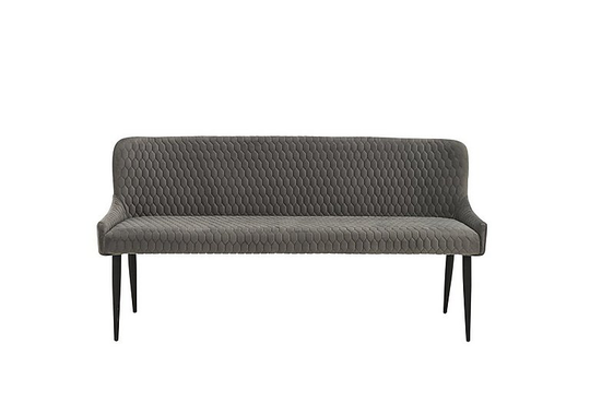 Sapporo Velvet Dining Bench - Grey